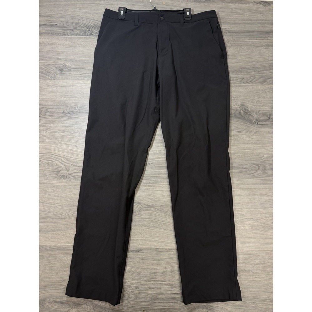 Lululemon ABC Pants Trouser Classic-Fit Men's 36x33 Warpstreme Black Performance